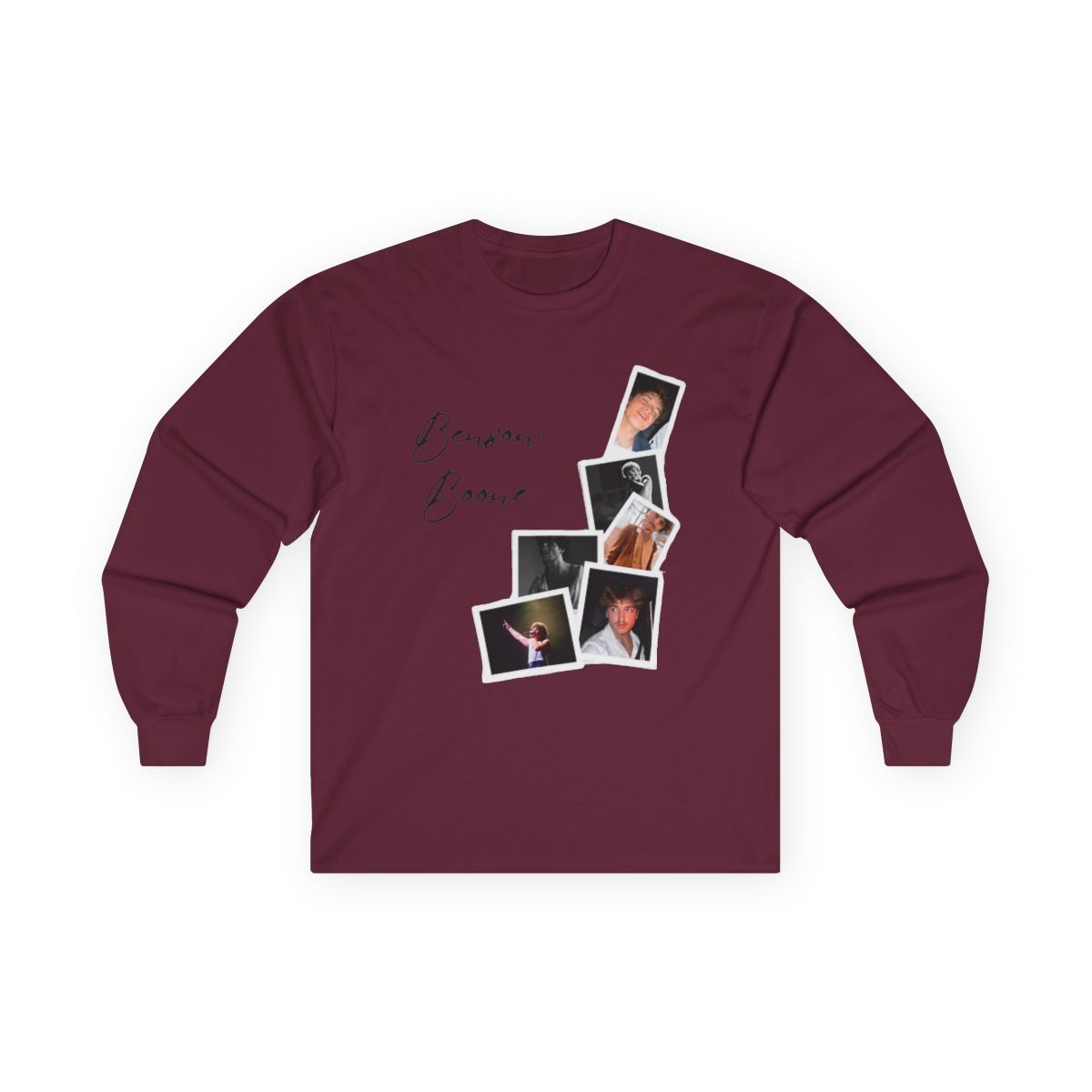 Benson Boone Merch Photo Album Long Sleeve Fashion Country Men Women Pullover Long Sleeve - alternate angle 3, merchandise